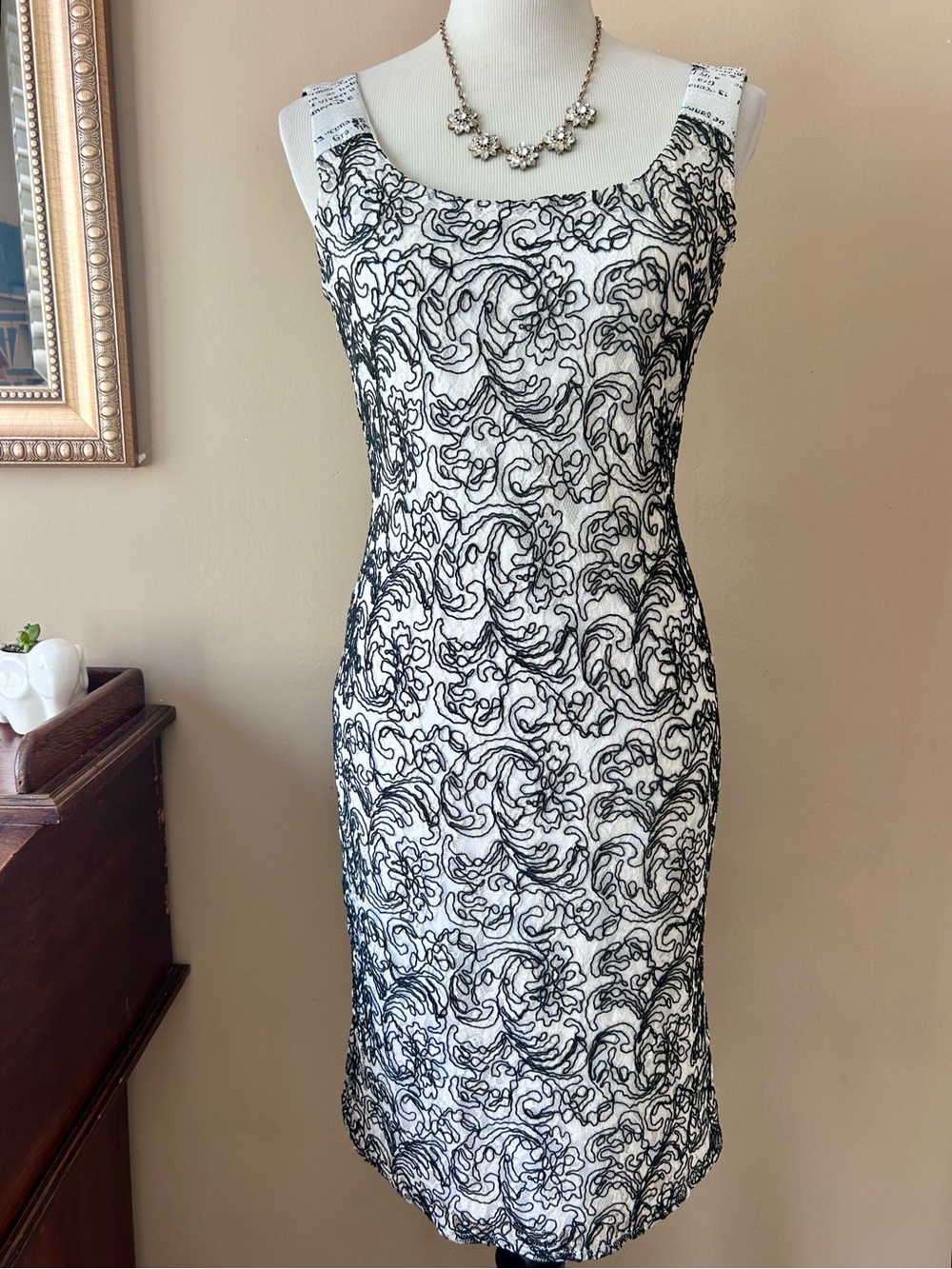 Save the Queen Vintage 90s Lace Cocktail Dress Size Medium M